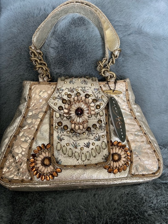 Mary Frances Handbags - Mary Frances Marskesh Gold Jeweled Floral Embellished Purse. NWT #1368